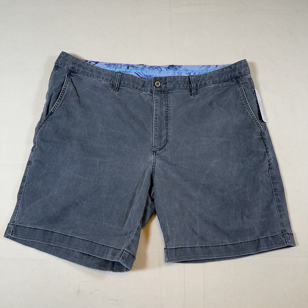 Tommy Bahama Shorts Mens 40 Gray Flat Front Casual Chino Classic Summer Beach - Picture 1 of 9